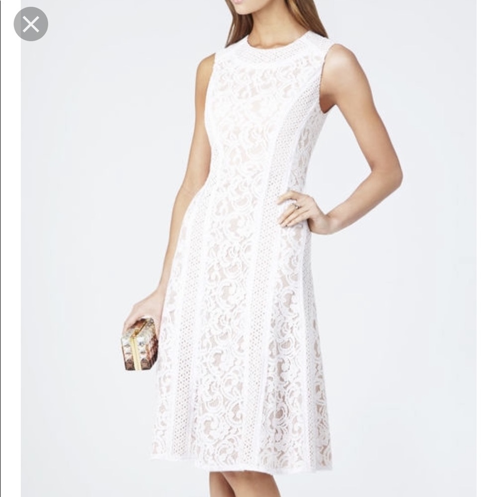 New with tag BCBG white “Avril” dress, size 2
